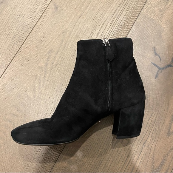 PRADA Booties Black Suede Brand New size 35 but fits a 36 - Picture 3 of 4